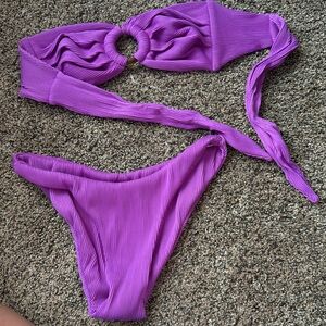 Kulani Kinis Strapless Purple Bikini